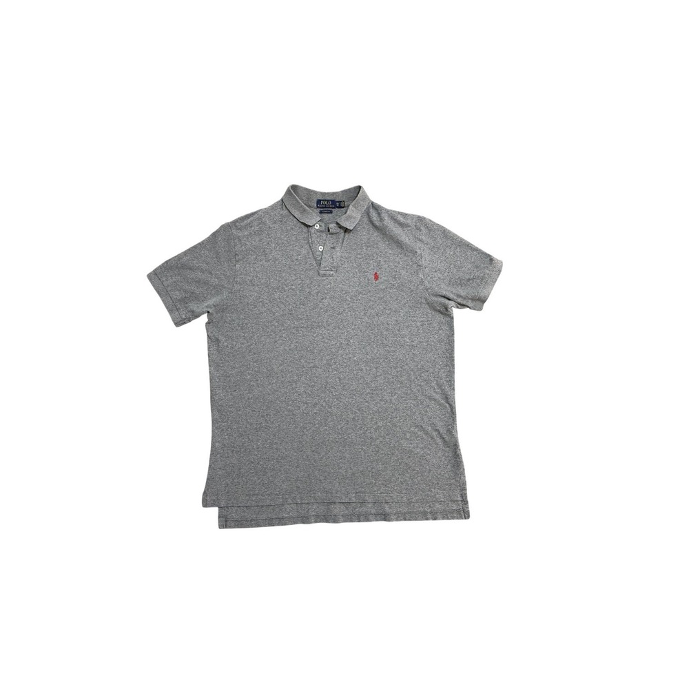 Polo Ralph Lauren Polo Shirt Mens XL Gray Classic Fit Pony Logo Short Sleeve